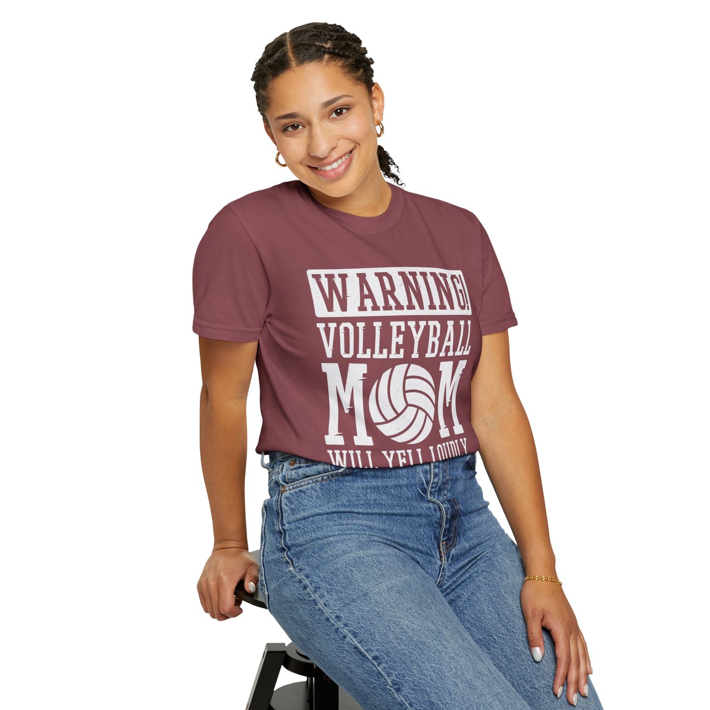Warning! Volleyball Mom Unisex T-Shirt – Perfect Gift for Sports Moms