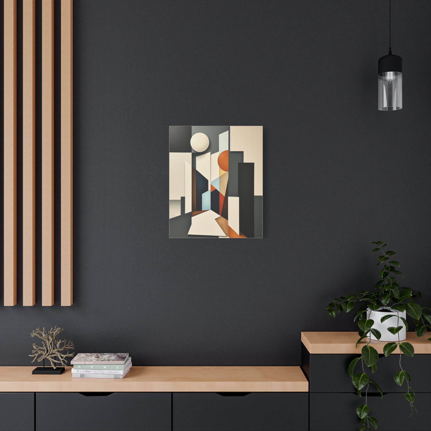 Geometric Abstract Canvas Art Print - Modern Home Decor