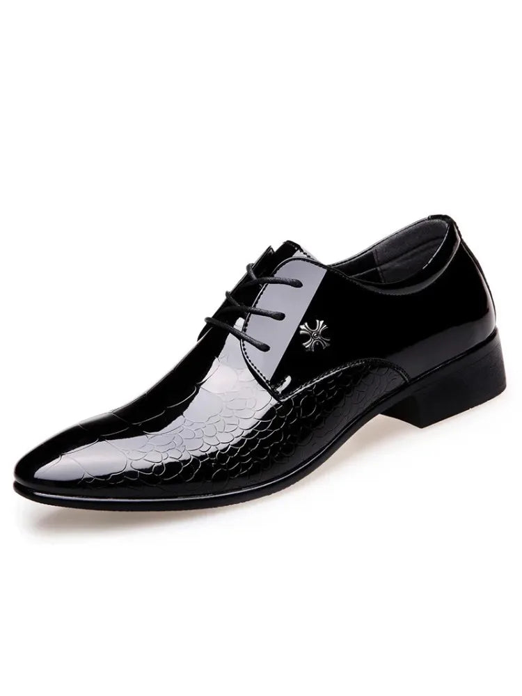 Men's Leather Shoes Black Soft Leather Soft Bottom Spring And Autumn Best Man Men's Business Formal Wear plus size 38-48