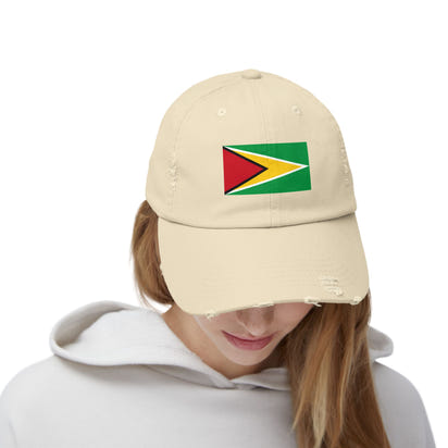 Guyanese Pride Distressed Cap | Unisex Flag Hat for Festivals, Sports, Casual Wear, Gifts, and Celebrations