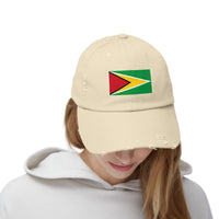 Guyanese Pride Distressed Cap | Unisex Flag Hat for Festivals, Sports, Casual Wear, Gifts, and Celebrations
