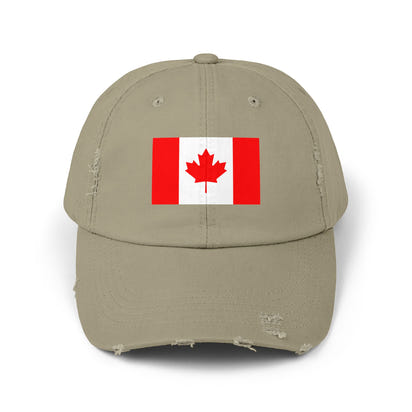 Unisex Distressed Canada Flag Cap, Casual Hat for Outdoor Adventures, Canadian Pride Gear, Gifts for Canada Day, Summer Style Accessory