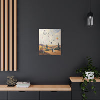 Dreamy Landscape Canvas Art - Musical Notes & Clock - Perfect for Home Décor