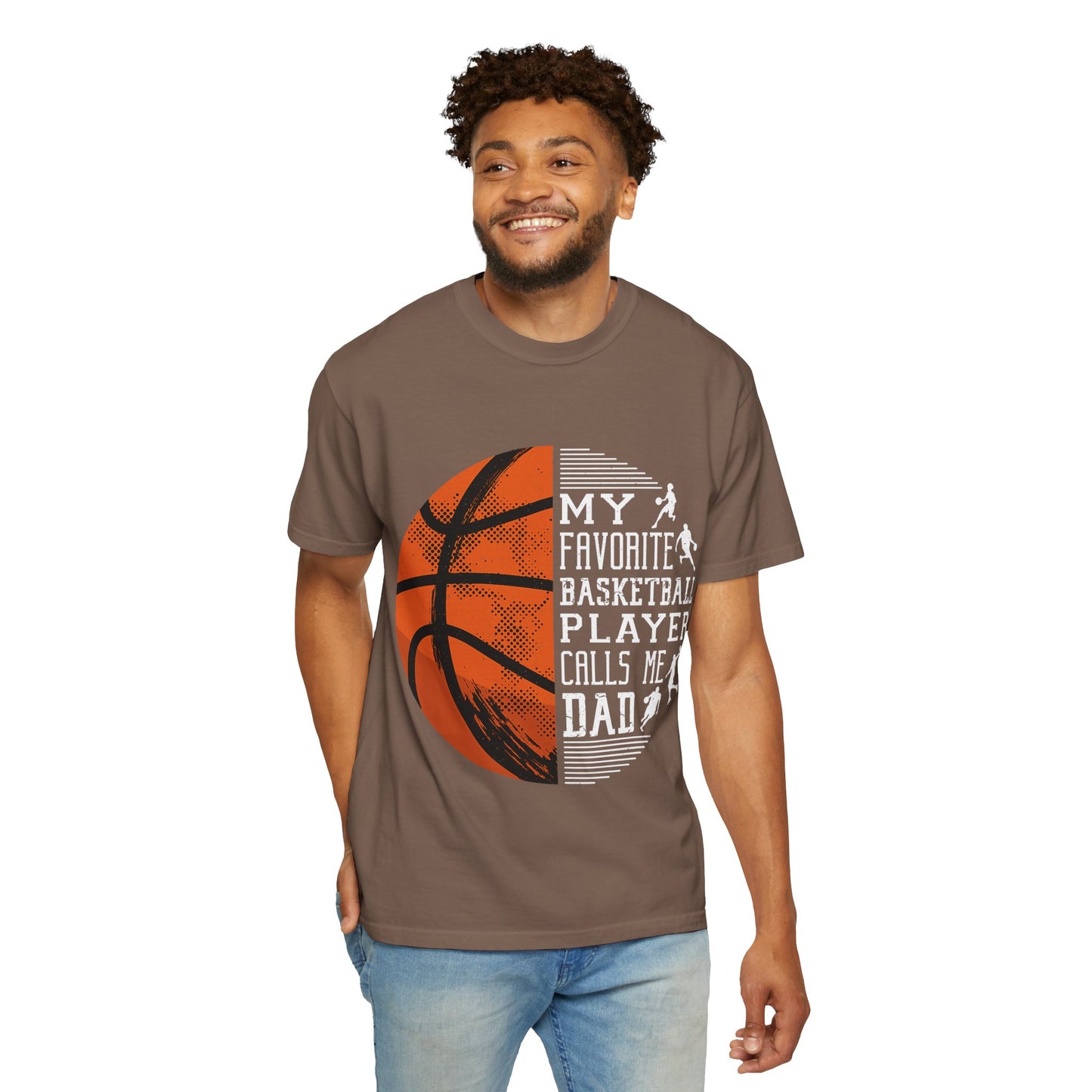 My Favorite Basketball Player Calls Me Dad T-Shirt, Unisex Athletic Shirt, Gift for Sports Dads, Father’s Day, Basketball Fan Tee