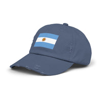 Stylish Unisex Distressed Cap with Argentina Flag - Casual Hat, Fashion Accessory, Gift Idea, Travel Essential, Sports Fan Gear