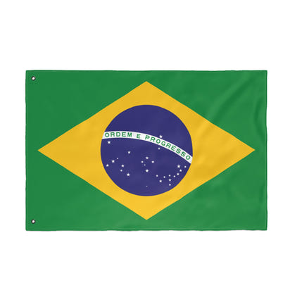 Vibrant Double Sided Brazilian Flag, Decorative Outdoor Banner, Festival Décor, Patriotic Home Decor, Sports Game Decoration