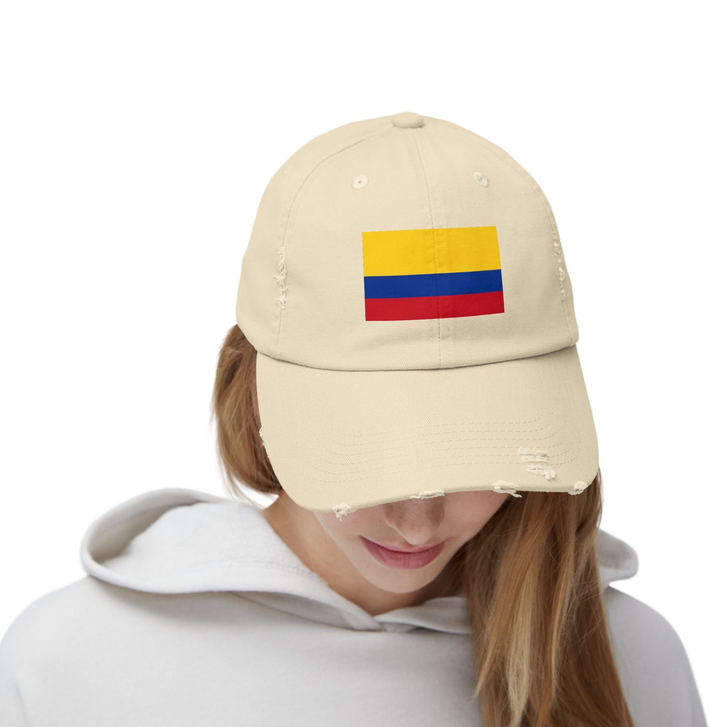 Colombian Flag Distressed Cap | Casual Unisex Hat | Great for Sports, Festivals, Travel, and Daily Wear