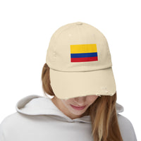 Colombian Flag Distressed Cap | Casual Unisex Hat | Great for Sports, Festivals, Travel, and Daily Wear