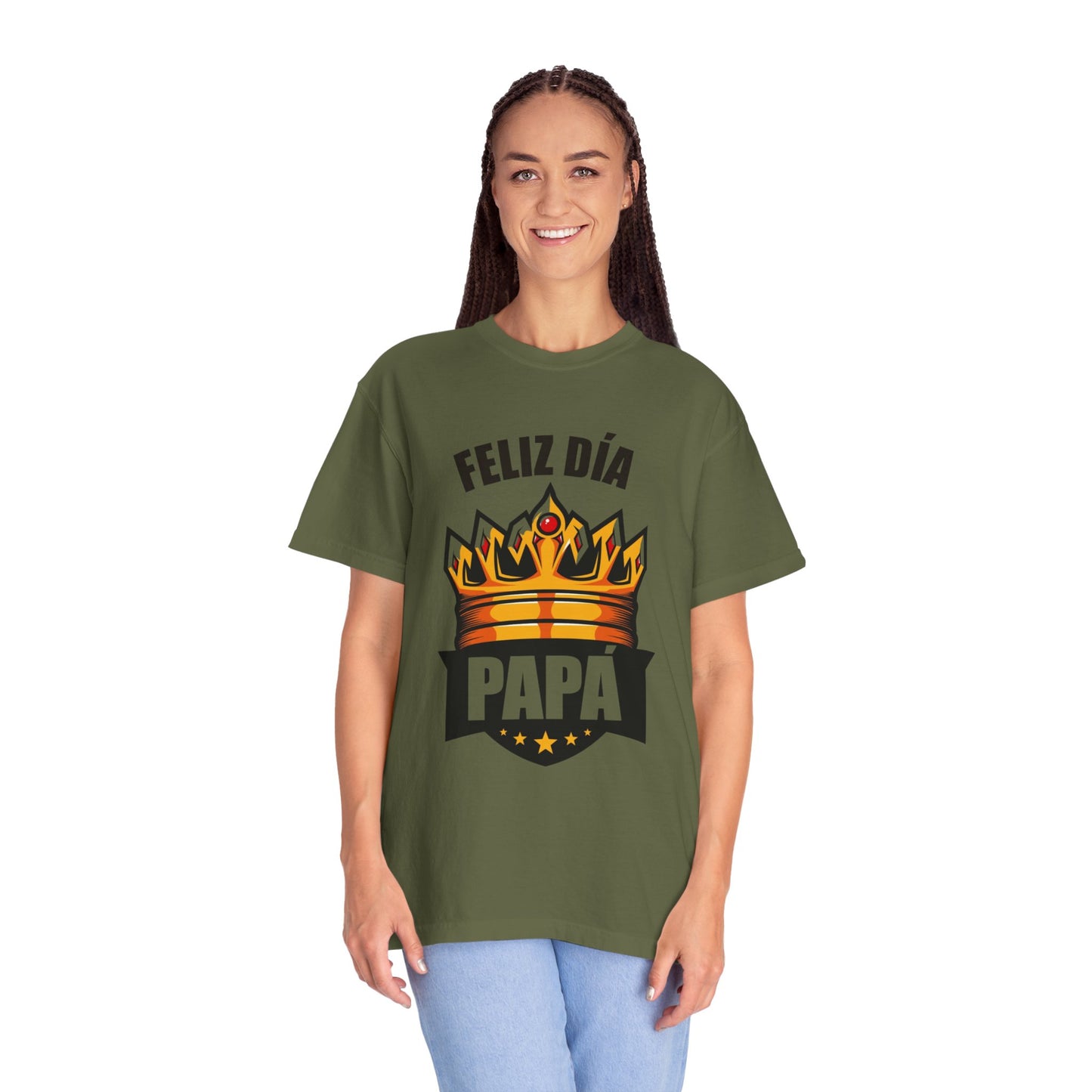 Feliz Día Papá T-Shirt - Unisex Garment-Dyed Tee for Father’s Day