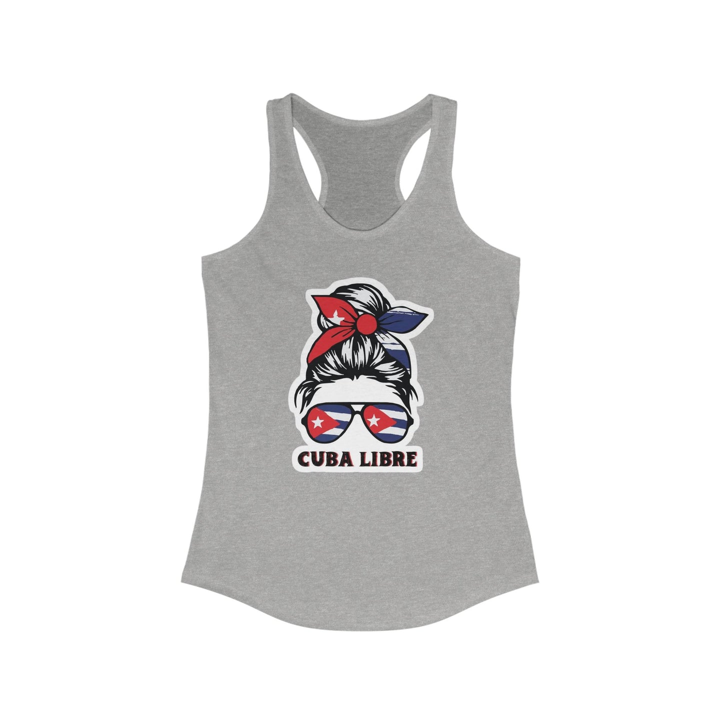 CUBA LIBRE Women's Racerback Tank - Fun Summer Top for Party Lovers