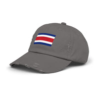 Retro Flag Distressed Cap | Unisex Costa Rica Hat for Casual Wear, Outdoor Adventures, Summer Festivals, Travel, Gift for Him/Her