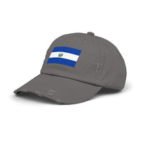Unisex Distressed Cap with Salvadoran Flag, Casual Sun Hat for Outdoor Adventures, Perfect for Father's Day, Festivals, Beach Days, Travel