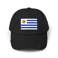 Stylish Unisex Distressed Cap with Uruguay Flag, Casual Hat for Summer, Outdoor Events, Sports, Gift for Travelers, Everyday Wear