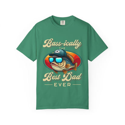 Bass-ically the Best Dad Ever T-Shirt, Unisex Fishing T-shirt, Gift for Dad, Outdoor Casual Tee, Funny Father's Day Shirt