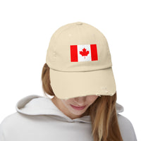 Unisex Distressed Canada Flag Cap, Casual Hat for Outdoor Adventures, Canadian Pride Gear, Gifts for Canada Day, Summer Style Accessory