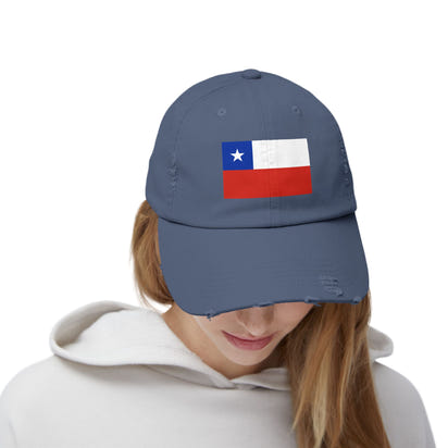 Distressed Chile Flag Cap | Unisex Baseball Hat | Casual Summer Wear, Gift for Travelers, Sports Events, Outdoor Activities