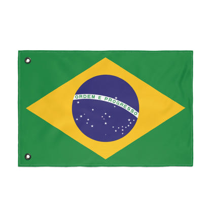 Vibrant Double Sided Brazilian Flag, Decorative Outdoor Banner, Festival Décor, Patriotic Home Decor, Sports Game Decoration