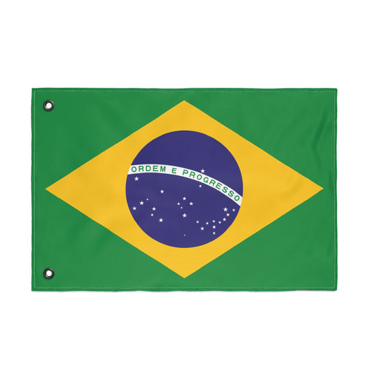 Vibrant Double Sided Brazilian Flag, Decorative Outdoor Banner, Festival Décor, Patriotic Home Decor, Sports Game Decoration