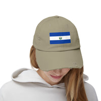 Unisex Distressed Cap with Salvadoran Flag, Casual Sun Hat for Outdoor Adventures, Perfect for Father's Day, Festivals, Beach Days, Travel