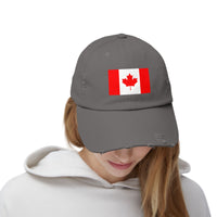 Unisex Distressed Canada Flag Cap, Casual Hat for Outdoor Adventures, Canadian Pride Gear, Gifts for Canada Day, Summer Style Accessory