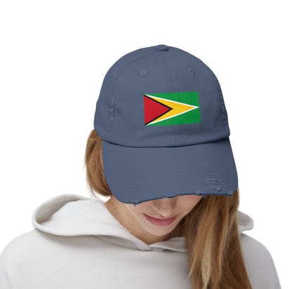 Guyanese Pride Distressed Cap | Unisex Flag Hat for Festivals, Sports, Casual Wear, Gifts, and Celebrations