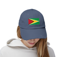 Guyanese Pride Distressed Cap | Unisex Flag Hat for Festivals, Sports, Casual Wear, Gifts, and Celebrations