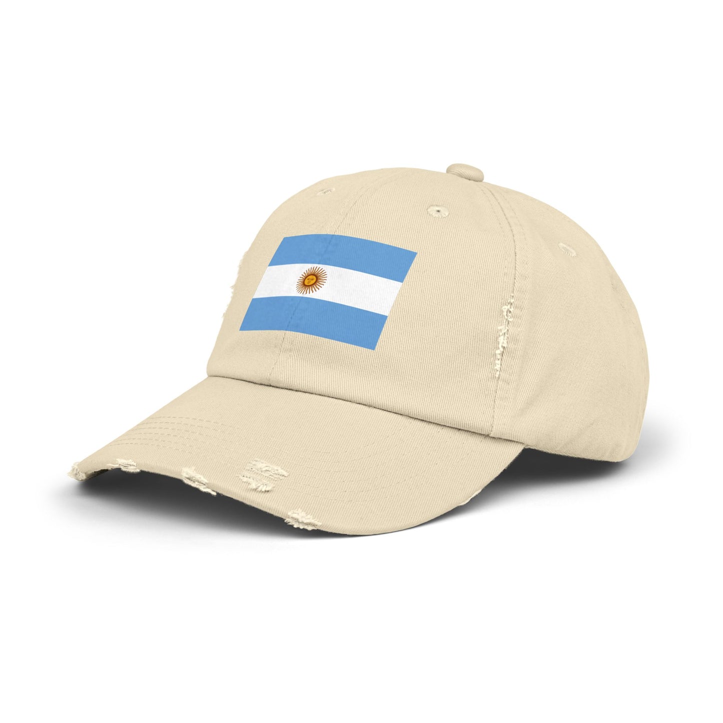 Stylish Unisex Distressed Cap with Argentina Flag - Casual Hat, Fashion Accessory, Gift Idea, Travel Essential, Sports Fan Gear