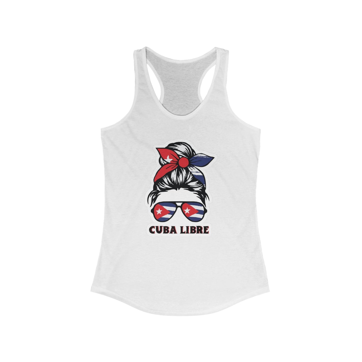 CUBA LIBRE Women's Racerback Tank - Fun Summer Top for Party Lovers