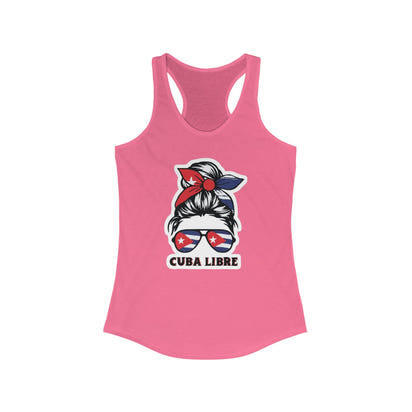 CUBA LIBRE Women's Racerback Tank - Fun Summer Top for Party Lovers