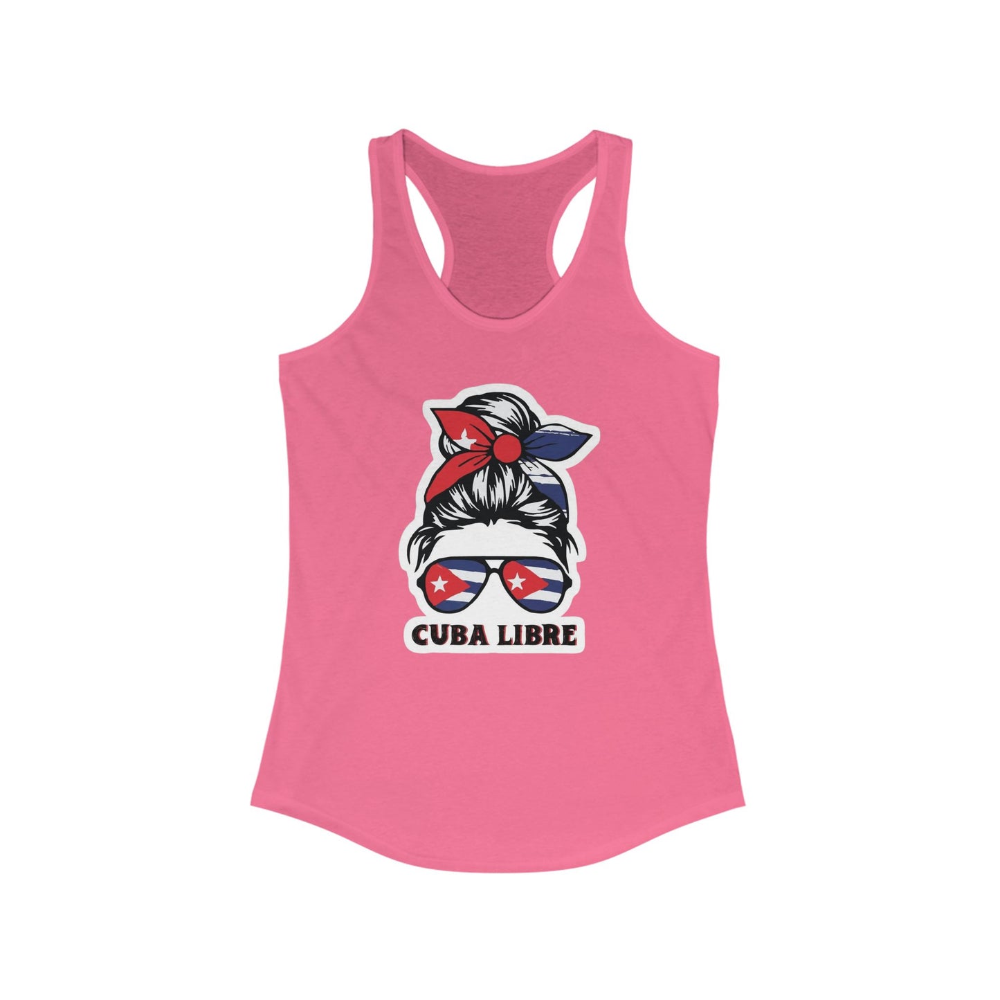 CUBA LIBRE Women's Racerback Tank - Fun Summer Top for Party Lovers