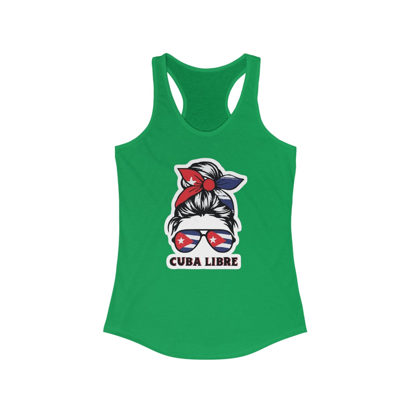 CUBA LIBRE Women's Racerback Tank - Fun Summer Top for Party Lovers
