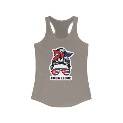 CUBA LIBRE Women's Racerback Tank - Fun Summer Top for Party Lovers