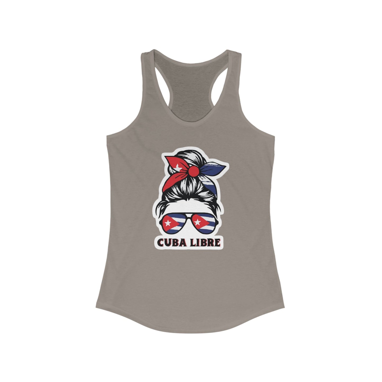 CUBA LIBRE Women's Racerback Tank - Fun Summer Top for Party Lovers