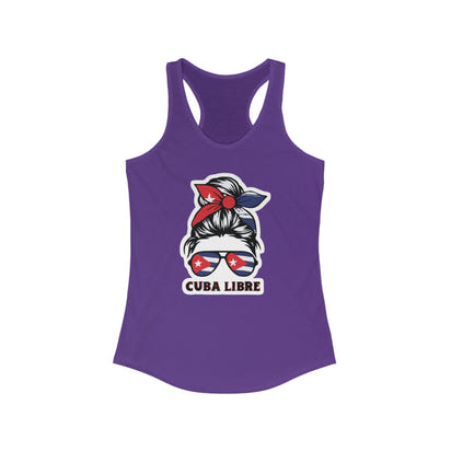 CUBA LIBRE Women's Racerback Tank - Fun Summer Top for Party Lovers
