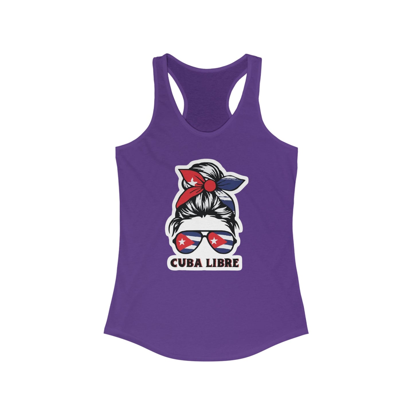 CUBA LIBRE Women's Racerback Tank - Fun Summer Top for Party Lovers
