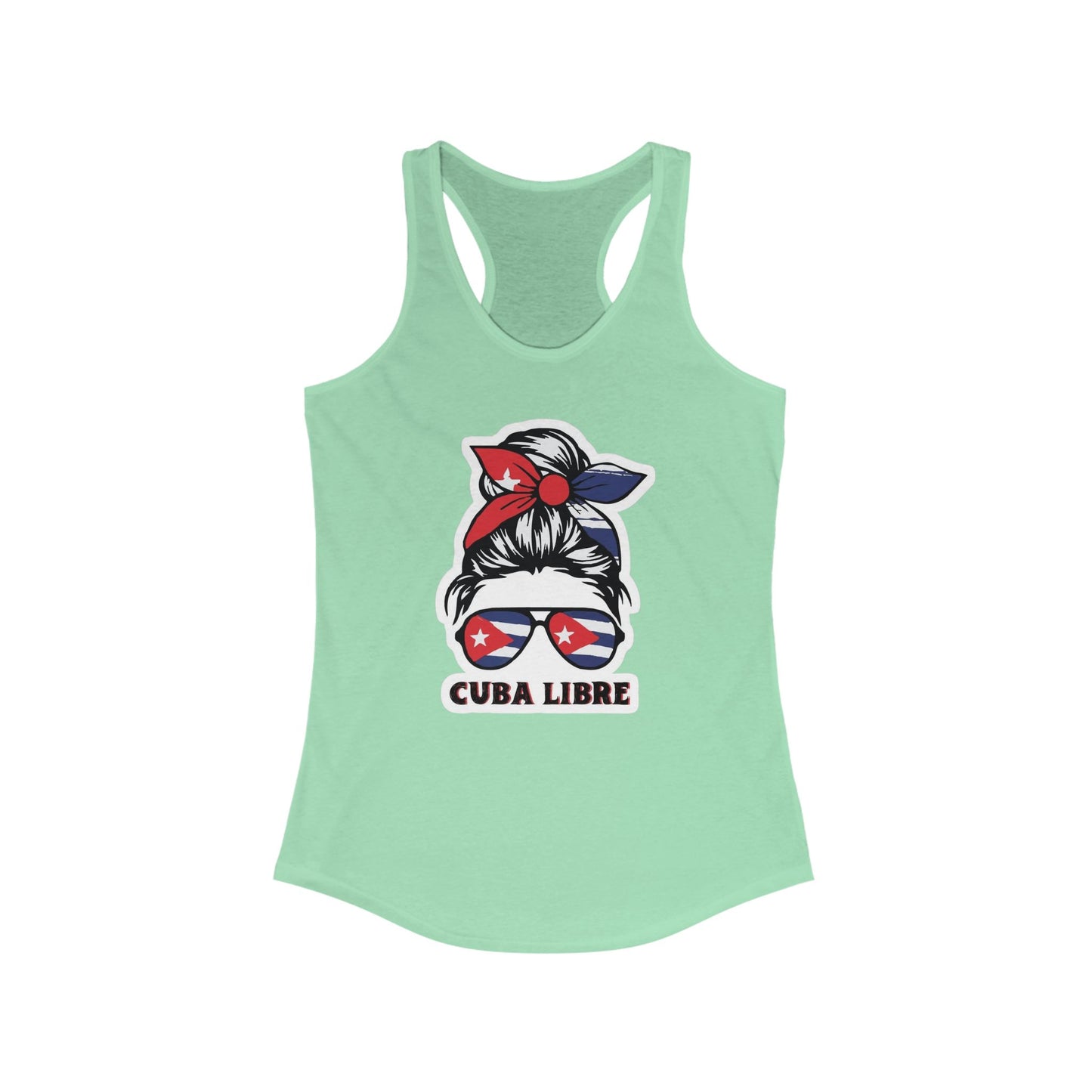 CUBA LIBRE Women's Racerback Tank - Fun Summer Top for Party Lovers