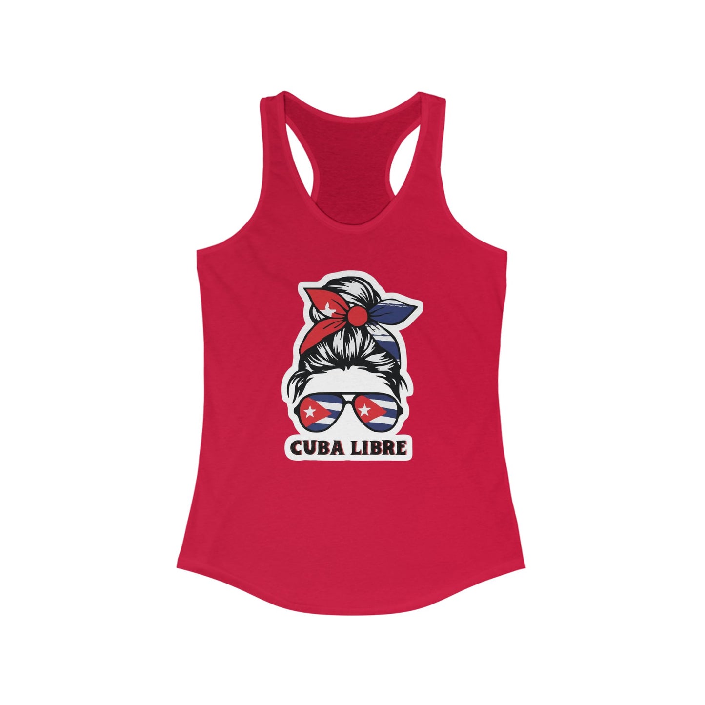 CUBA LIBRE Women's Racerback Tank - Fun Summer Top for Party Lovers