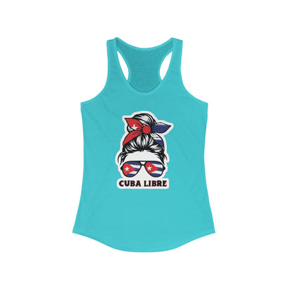 CUBA LIBRE Women's Racerback Tank - Fun Summer Top for Party Lovers