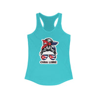 CUBA LIBRE Women's Racerback Tank - Fun Summer Top for Party Lovers