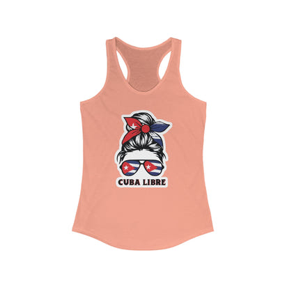 CUBA LIBRE Women's Racerback Tank - Fun Summer Top for Party Lovers