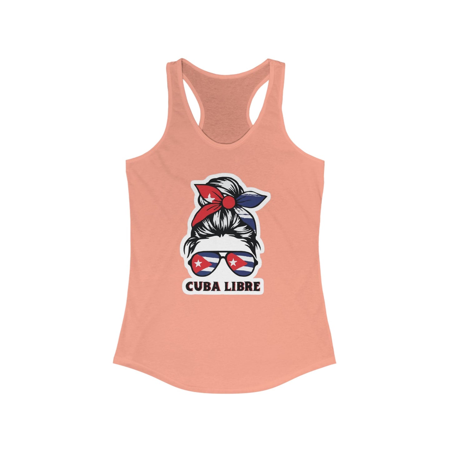 CUBA LIBRE Women's Racerback Tank - Fun Summer Top for Party Lovers