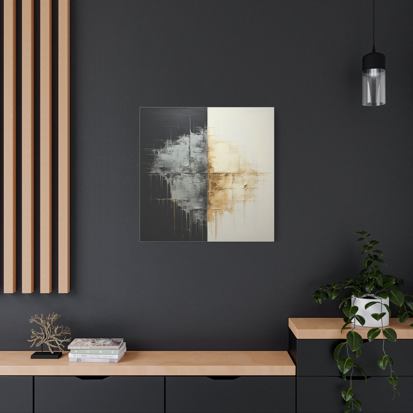 Modern Abstract Wall Art - Matte Canvas 12" x 12" - Contemporary Home Decor