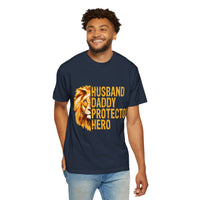 Hero Dad Garment-Dyed T-shirt, Perfect Gift for Father's Day, Birthday, Husband, Protector Tee, Casual Wear