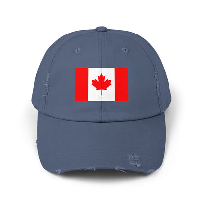 Unisex Distressed Canada Flag Cap, Casual Hat for Outdoor Adventures, Canadian Pride Gear, Gifts for Canada Day, Summer Style Accessory