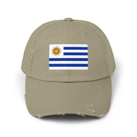 Stylish Unisex Distressed Cap with Uruguay Flag, Casual Hat for Summer, Outdoor Events, Sports, Gift for Travelers, Everyday Wear