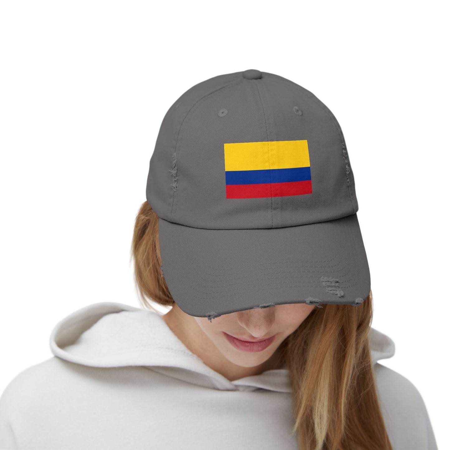 Colombian Flag Distressed Cap | Casual Unisex Hat | Great for Sports, Festivals, Travel, and Daily Wear