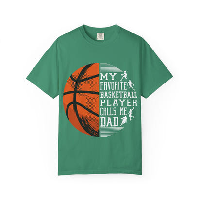 My Favorite Basketball Player Calls Me Dad T-Shirt, Unisex Athletic Shirt, Gift for Sports Dads, Father’s Day, Basketball Fan Tee