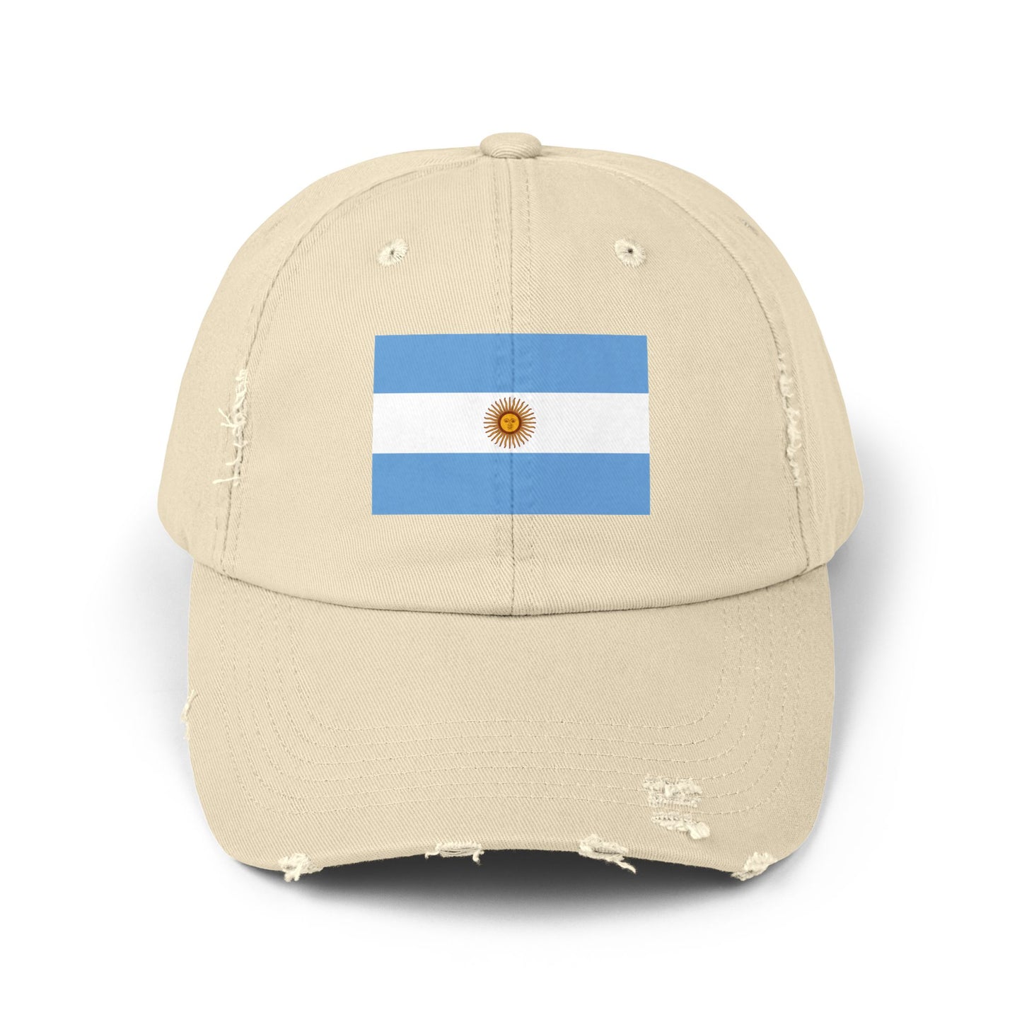 Stylish Unisex Distressed Cap with Argentina Flag - Casual Hat, Fashion Accessory, Gift Idea, Travel Essential, Sports Fan Gear