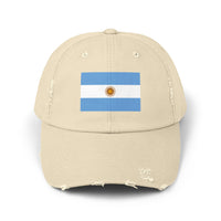 Stylish Unisex Distressed Cap with Argentina Flag - Casual Hat, Fashion Accessory, Gift Idea, Travel Essential, Sports Fan Gear