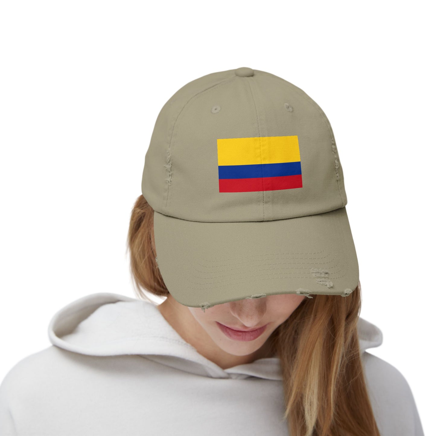 Colombian Flag Distressed Cap | Casual Unisex Hat | Great for Sports, Festivals, Travel, and Daily Wear